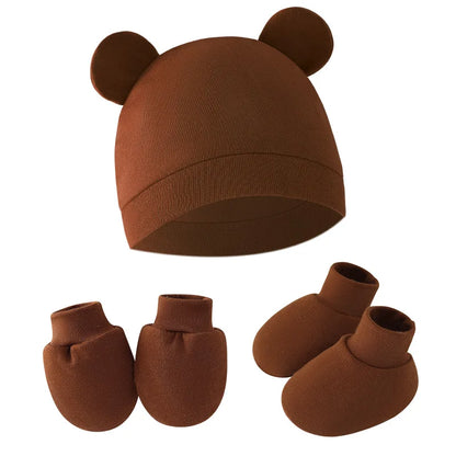 Baby Hat, Bonnet, Gloves & Socks Set | Newborn Gift Set 0-6 Months