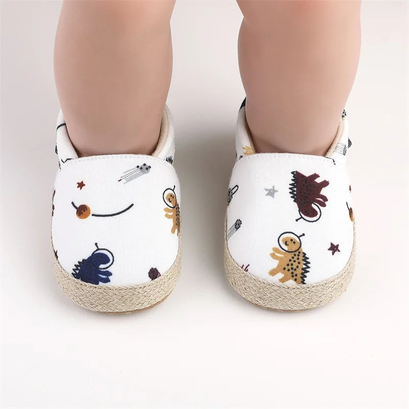Baby Dinosaur Slip-On Shoes | Closed Toe Walking Shoes 0-18 Months