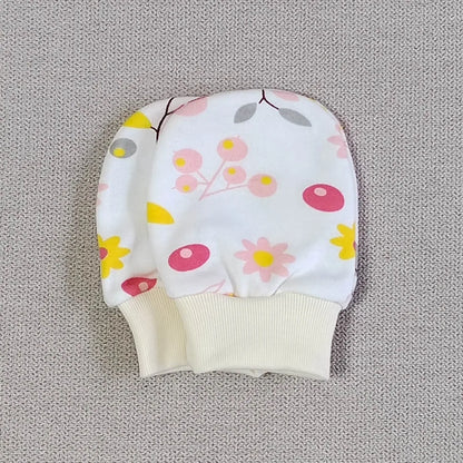 5 Pairs Baby No-Scratch Mittens | Soft Cotton Newborn Hand Mittens 0-3 Months