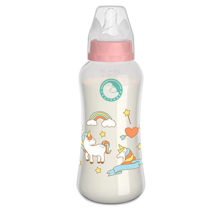 Baby Bottle with Gravity Ball & Handle | 150/240ml Anti-Spill Newborn Feeding Bottle, BPA-Free