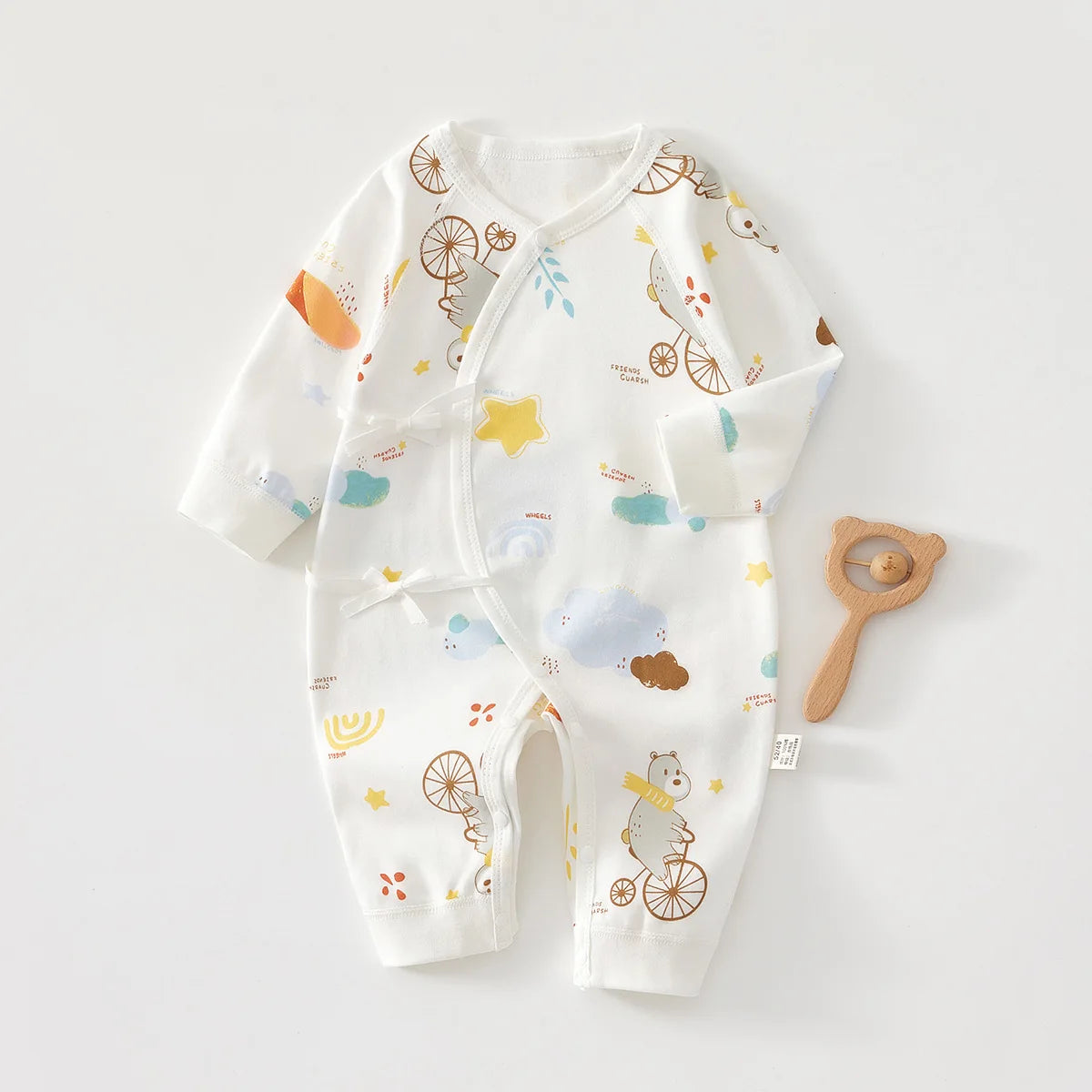 Baby Cotton Romper Pyjamas | Long Sleeve Spring & Autumn Newborn 0-6M