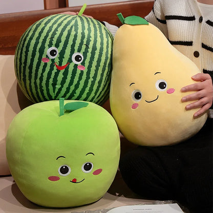 Kawaii Fruit Plush Toy | Soft Stuffed Fruit Pillow Doll | 6 Designs | 10cm, 20cm & 30cm