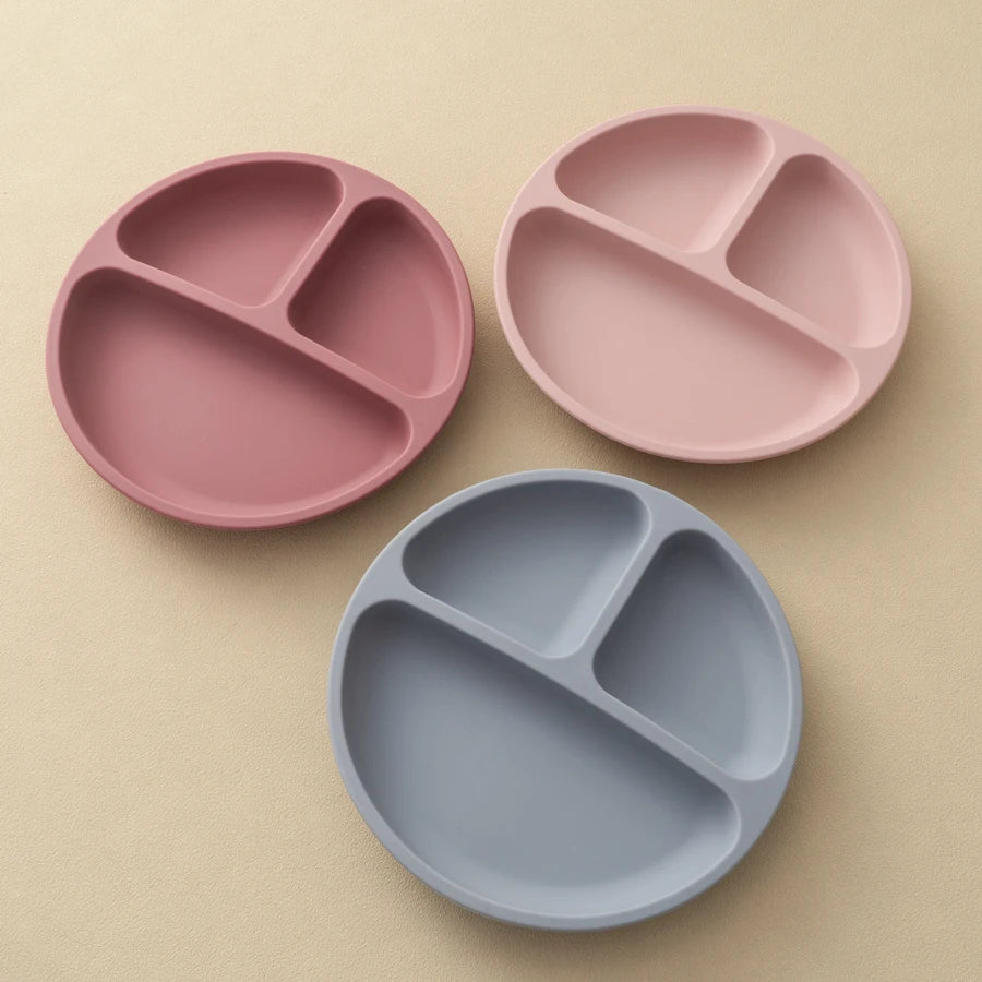 Baby Silicone Suction Dining Plate | BPA-Free Toddler Feeding Bowl | 14 Colours