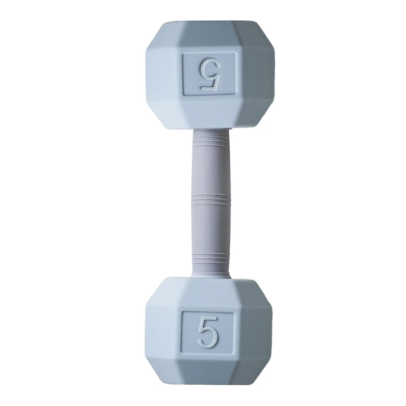 Silicone Baby Dumbbell Rattle | Cartoon Sensory Crib Toy for Newborns 0–12 Months