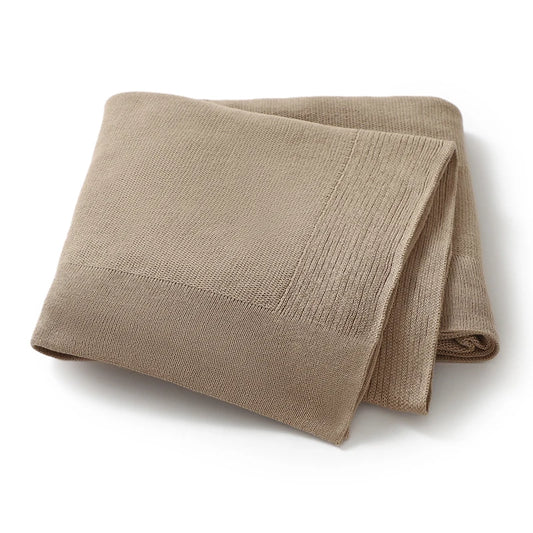 Baby Cotton Knit Sleepsack | Soft Plaid Swaddle Wrap