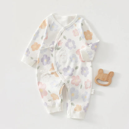 Baby Cotton Romper Pyjamas | Long Sleeve Spring & Autumn Newborn 0-6M