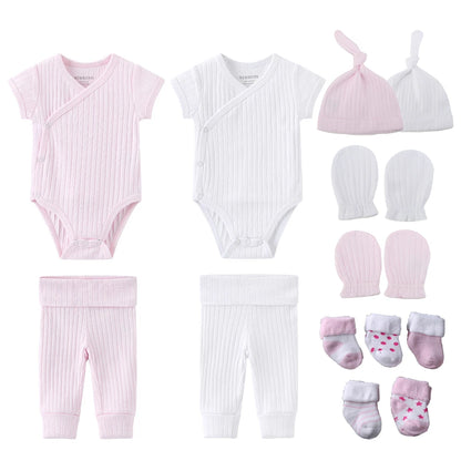 Newborn Baby 5-Piece Gift Set | Bodysuit, Pants, Gloves, Hat & Socks 0-12M