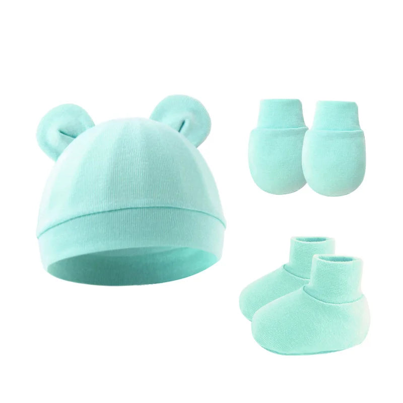 Baby Anti-Scratch Gloves & Foot Cover Set | Newborn Protection Kit